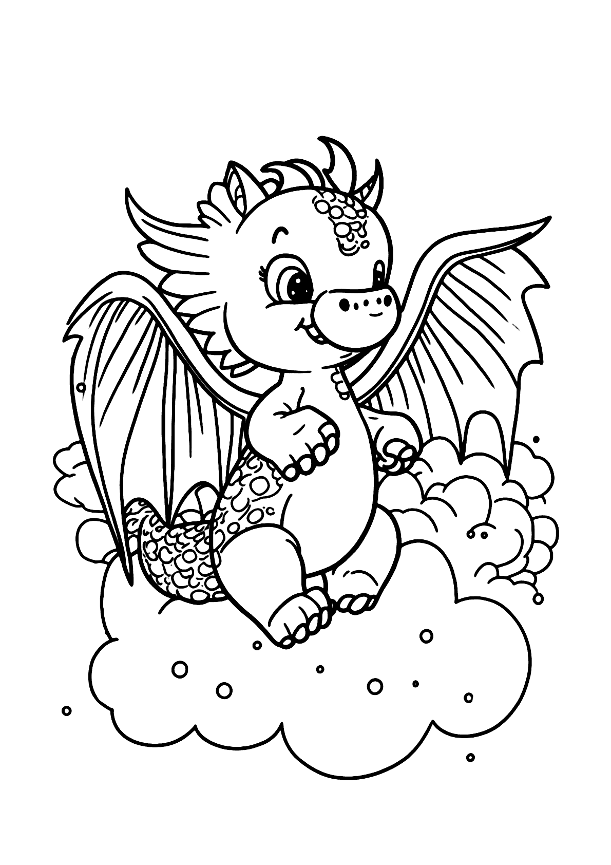 Desenho de Dragão bebé para Colorir - Colorir.com