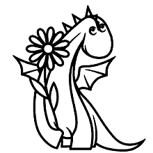 dragoes para colorir flor