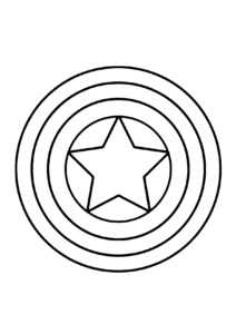 Escudo Capitão América para colorir - Imprimir Desenhos