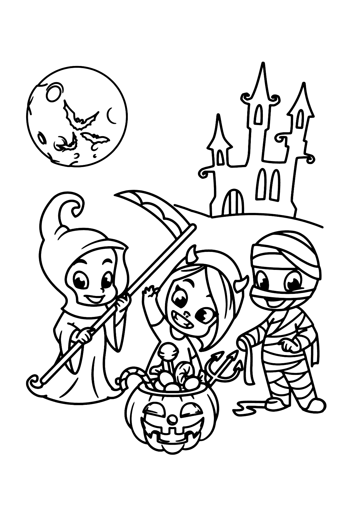 Desenho Para Colorir fantasia de halloween - Imagens Grátis Para Imprimir -  img 19684