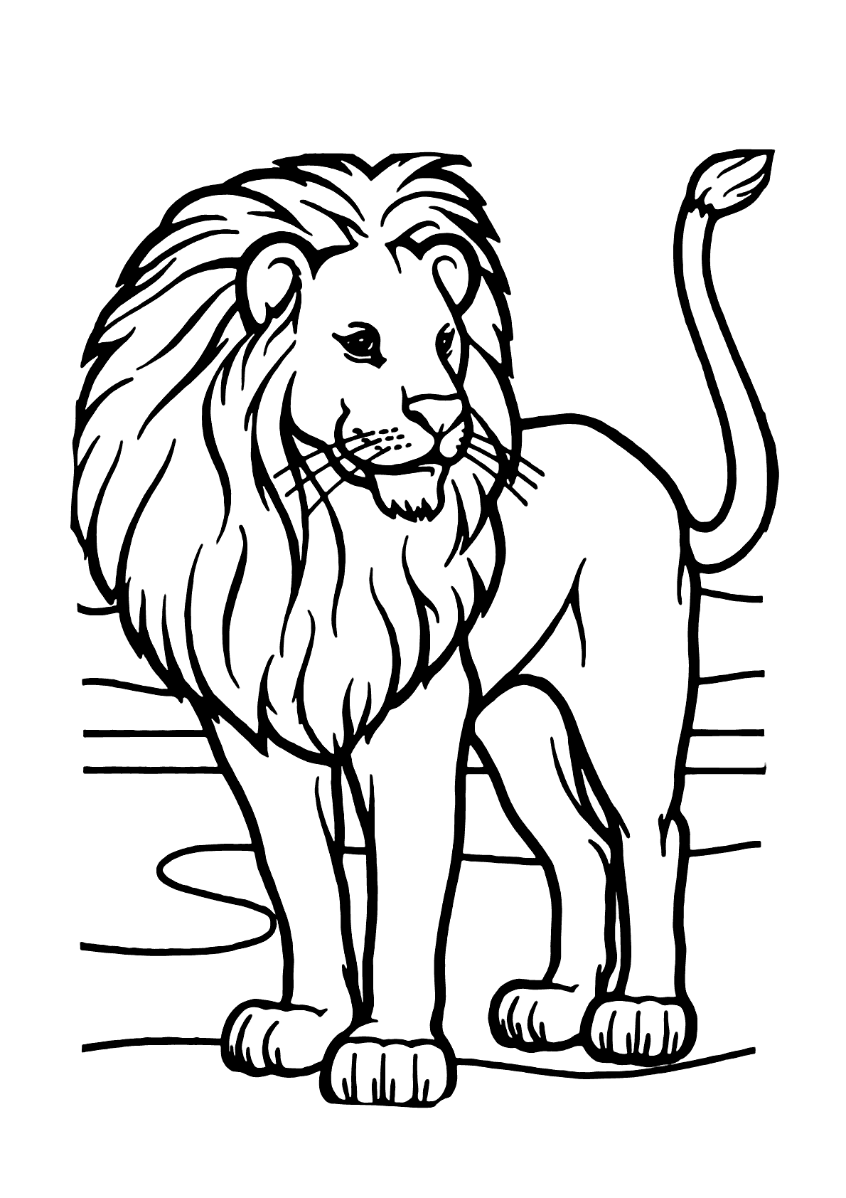 Leão para colorir e imprimir