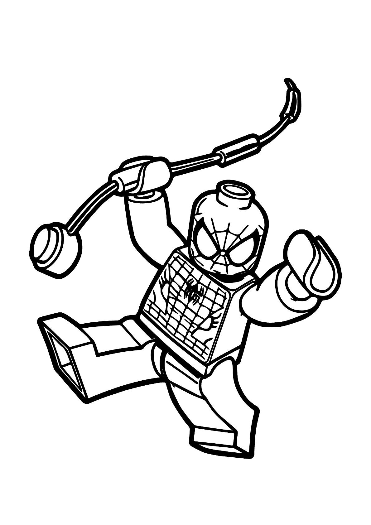 Desenho de Lego Homem-Aranha para colorir