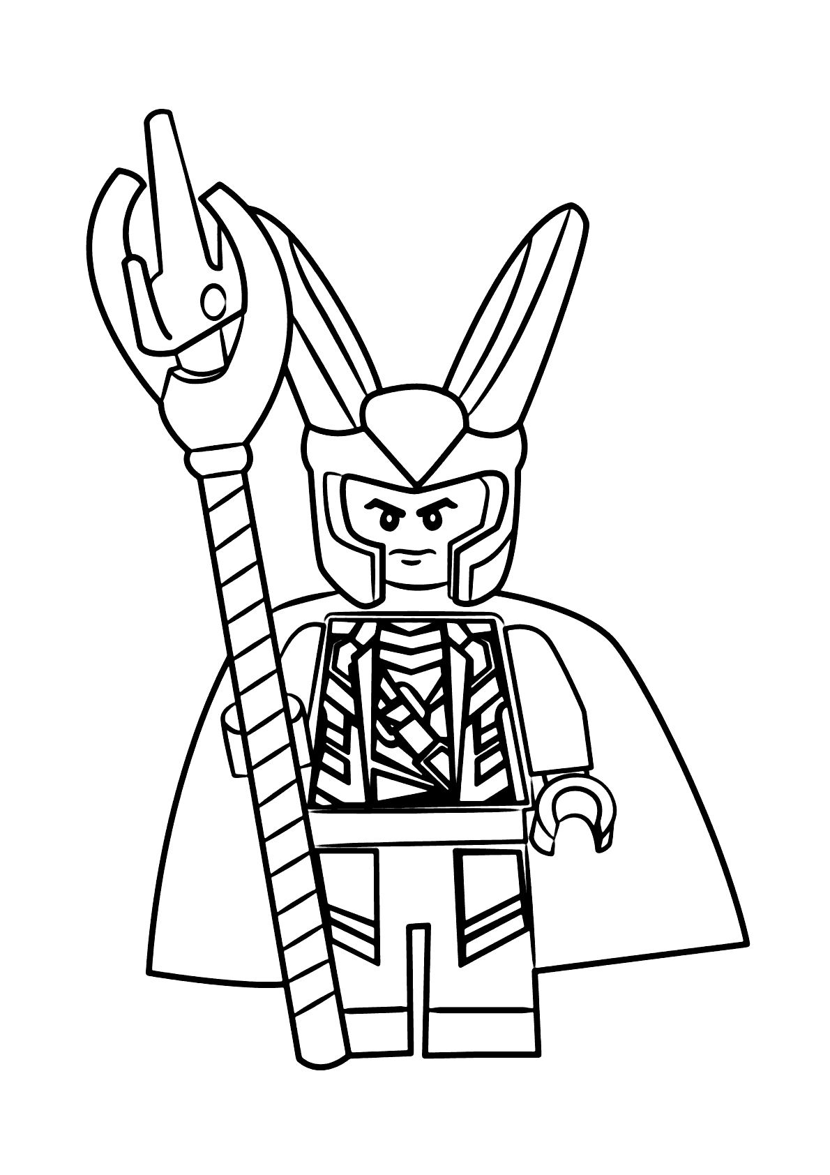 Desenhos de Loki para Colorir, Pintar e Imprimir 