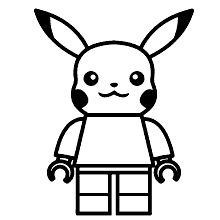 lego para colorir pikachu