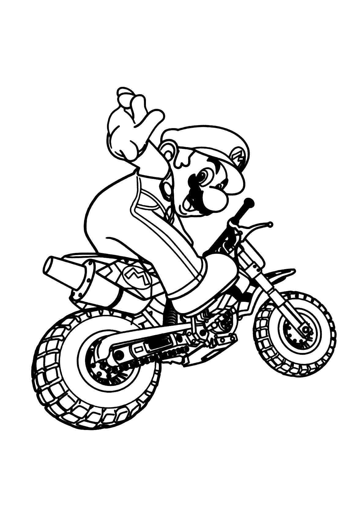 Desenho de Moto para Colorir - Colorir.com