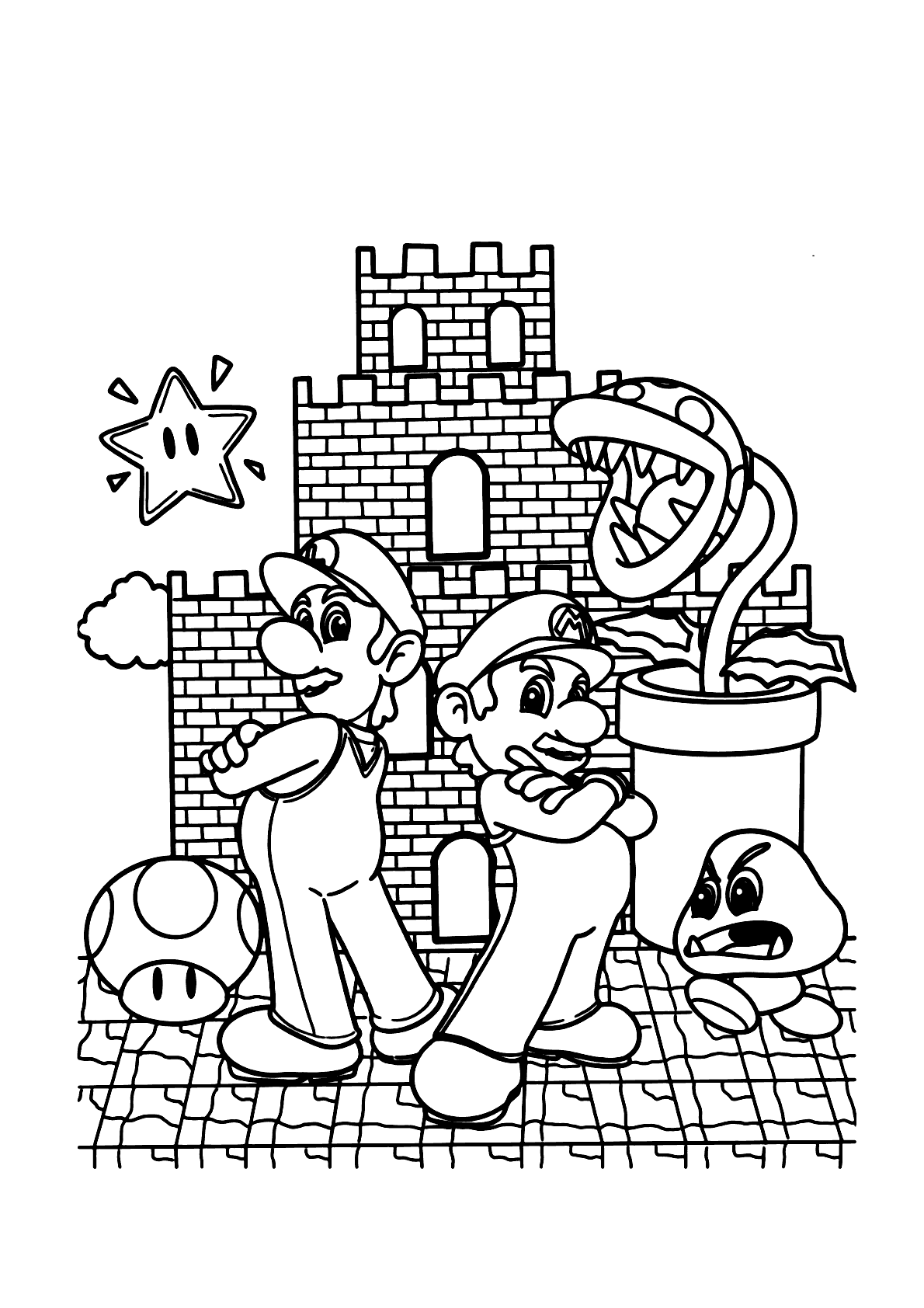 Mario jogo para colorir - Imprimir Desenhos