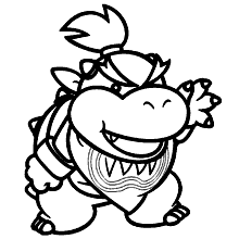 mario para colorir baby bowser