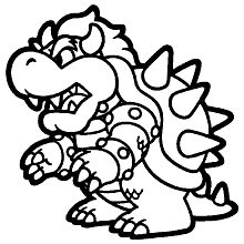 Desenho de Bowser para colorir  Desenhos para colorir e imprimir gratis