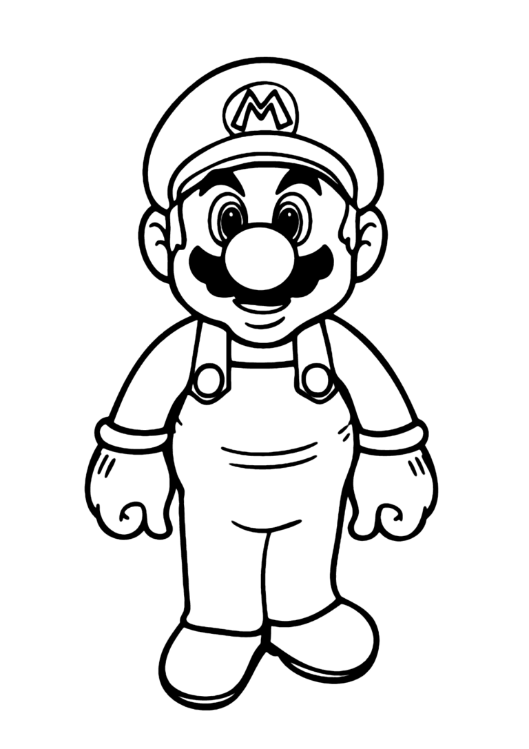 Mario Simples Para Colorir - Imprimir Desenhos