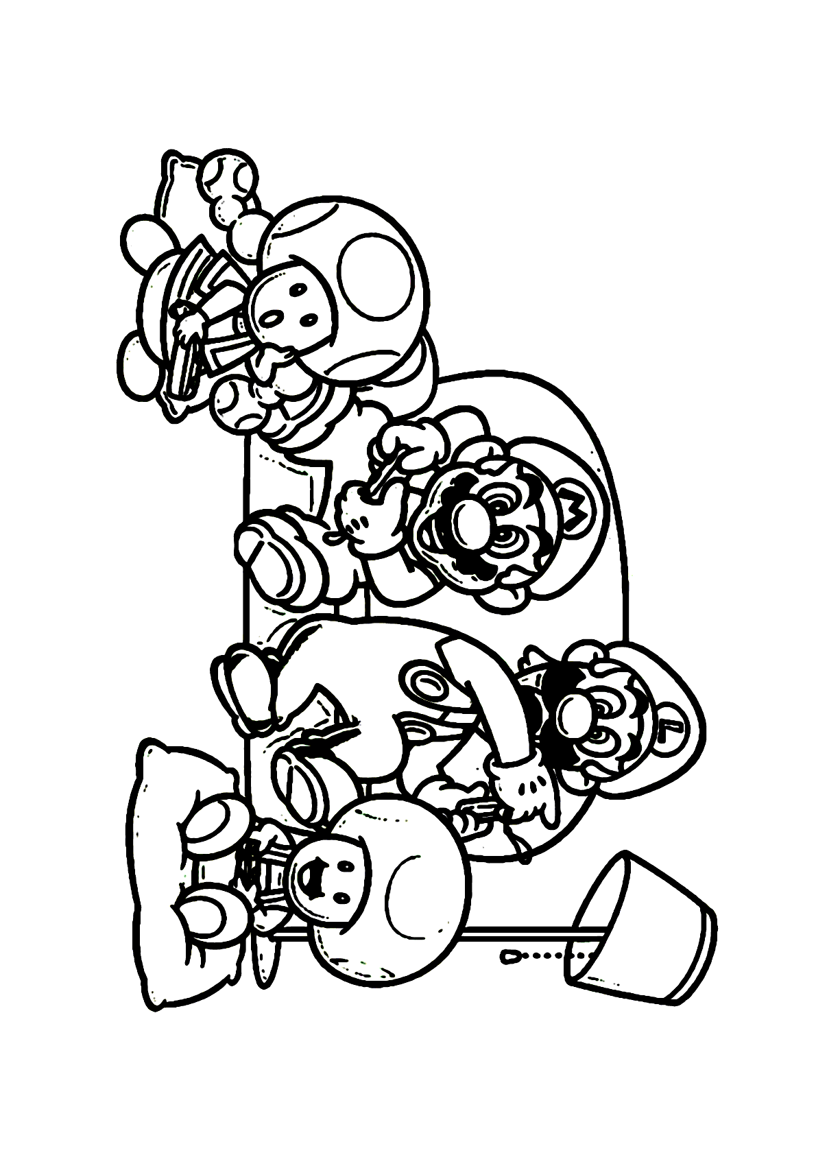 Mario video game para colorir - Imprimir Desenhos