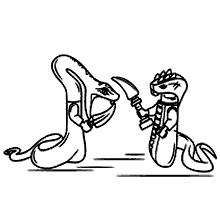 ninjago para colorir serpentes