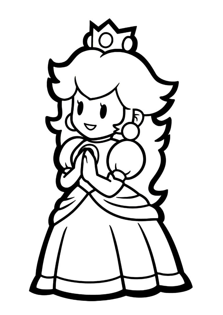 Princesa Peach Para Colorir Imprimir Desenhos