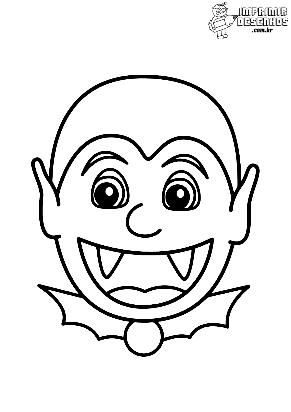 Desenho de Emoji de vampiro para colorir  Desenhos para colorir e imprimir  gratis