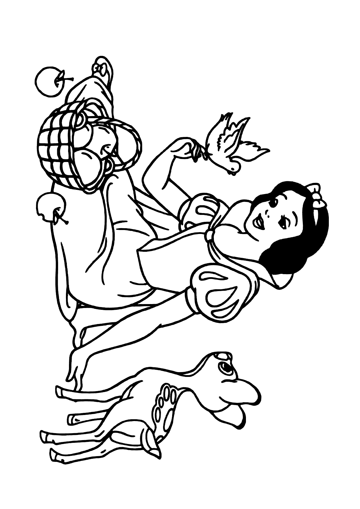 Desenhos da Branca de Neve para colorir e imprimir