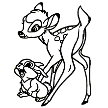 coelho para colorir bambi