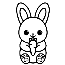 coelho para colorir kawaii