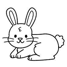 coelho para colorir simples