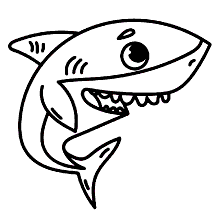 tubaroes para colorir bebe