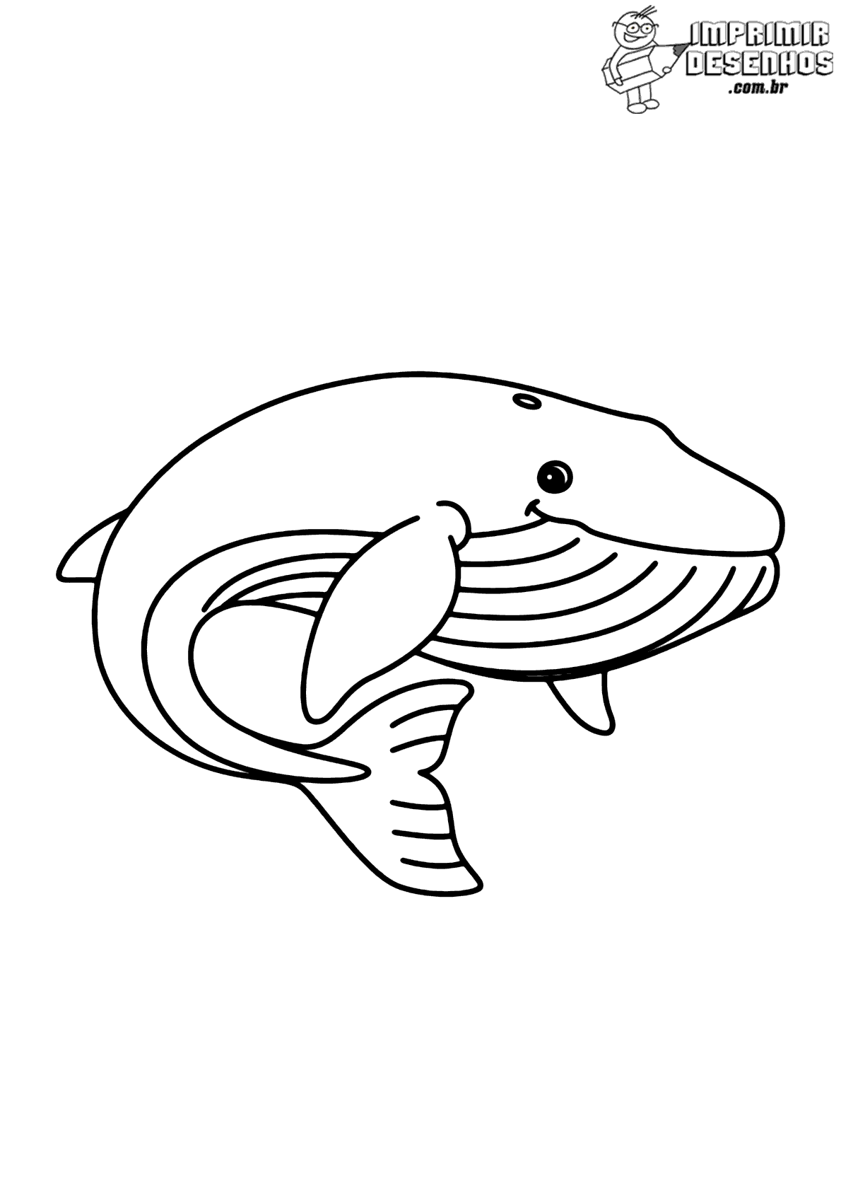 Desenhos de Baleias para Imprimir e Colorir