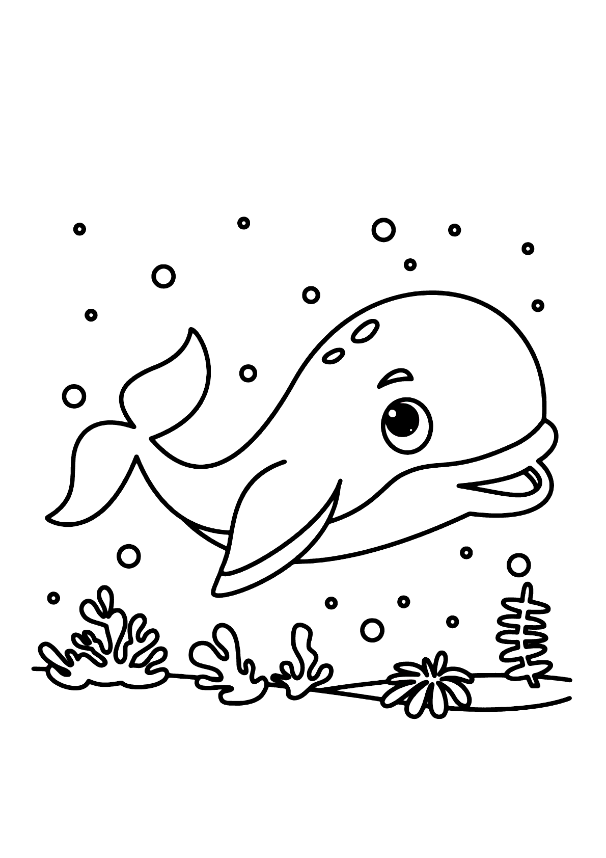 Desenhos para colorir de desenho de uma baleia para colorir  