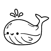 baleias para colorir bebe