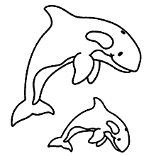 baleias para colorir mamae