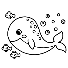 Desenho de Pequena baleia para Colorir - Colorir.com
