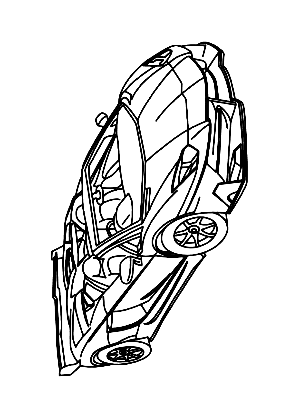 Desenhos para colorir de desenho de um carro de corrida para