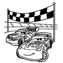 Desenho de Corridas de carros para colorir