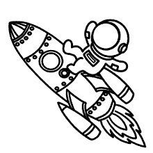 desenhos infantis para colorir astronauta