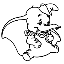 elefante para colorir dumbo