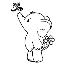 elefante para colorir elefantinho