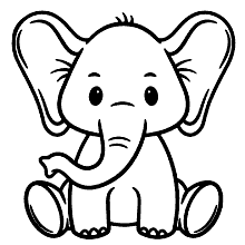 elefante para colorir fofof
