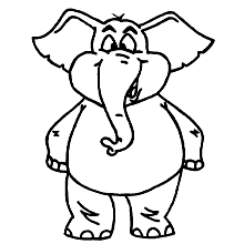 elefante para colorir grande