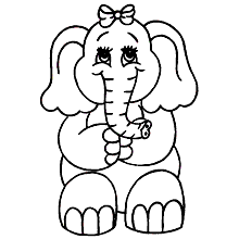 elefante para colorir meiga