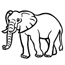 elefante para colorir realista
