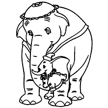 elefante para colorir sra jumbo