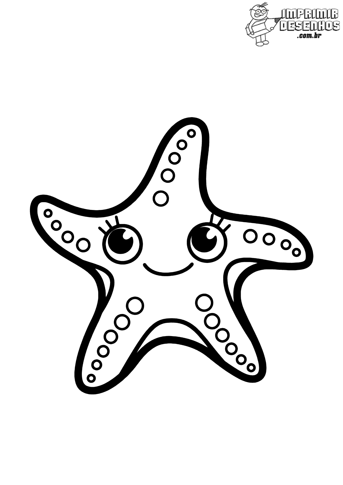 desenhos de estrela de peixe para colorir