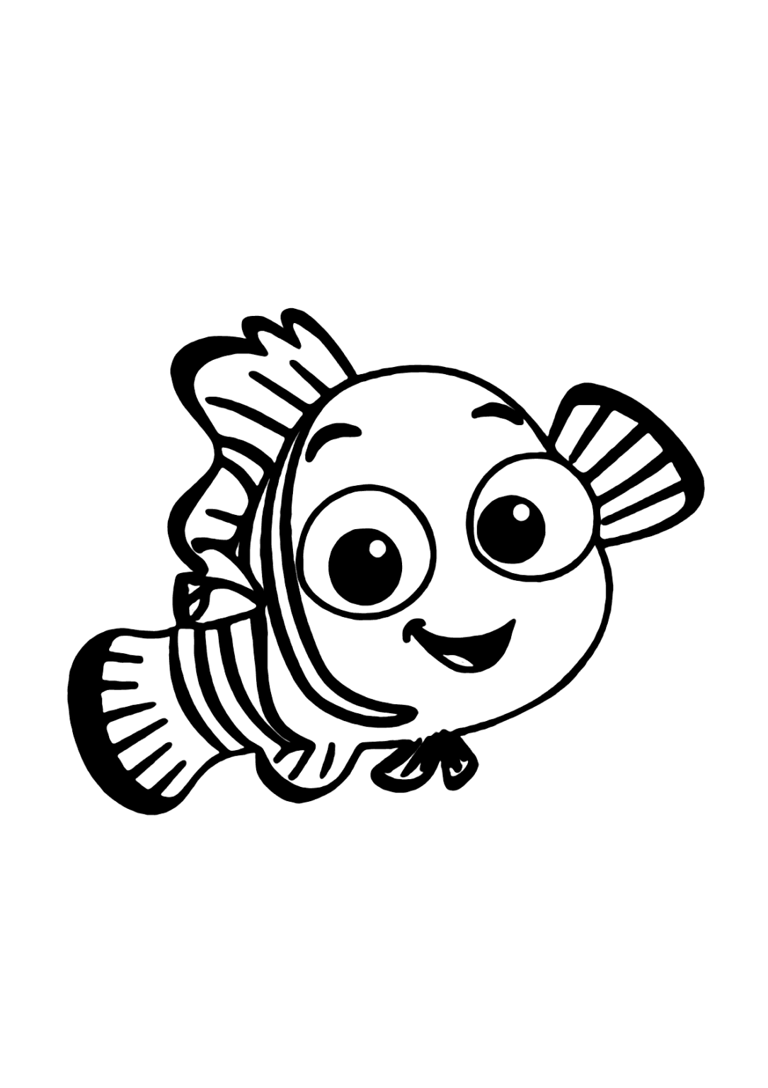 Nemo pequeno para colorir - Imprimir Desenhos