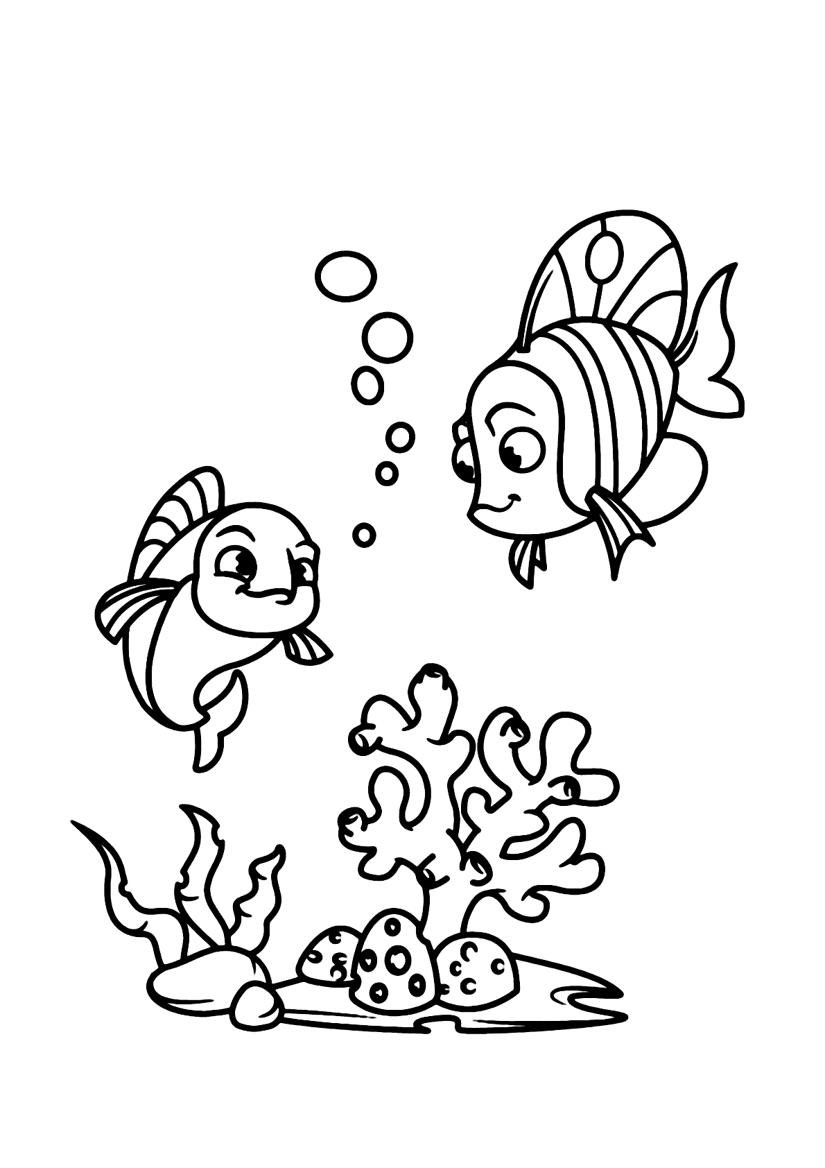 Peixinhos No Fundo Do Mar Para Colorir Imprimir Desenhos