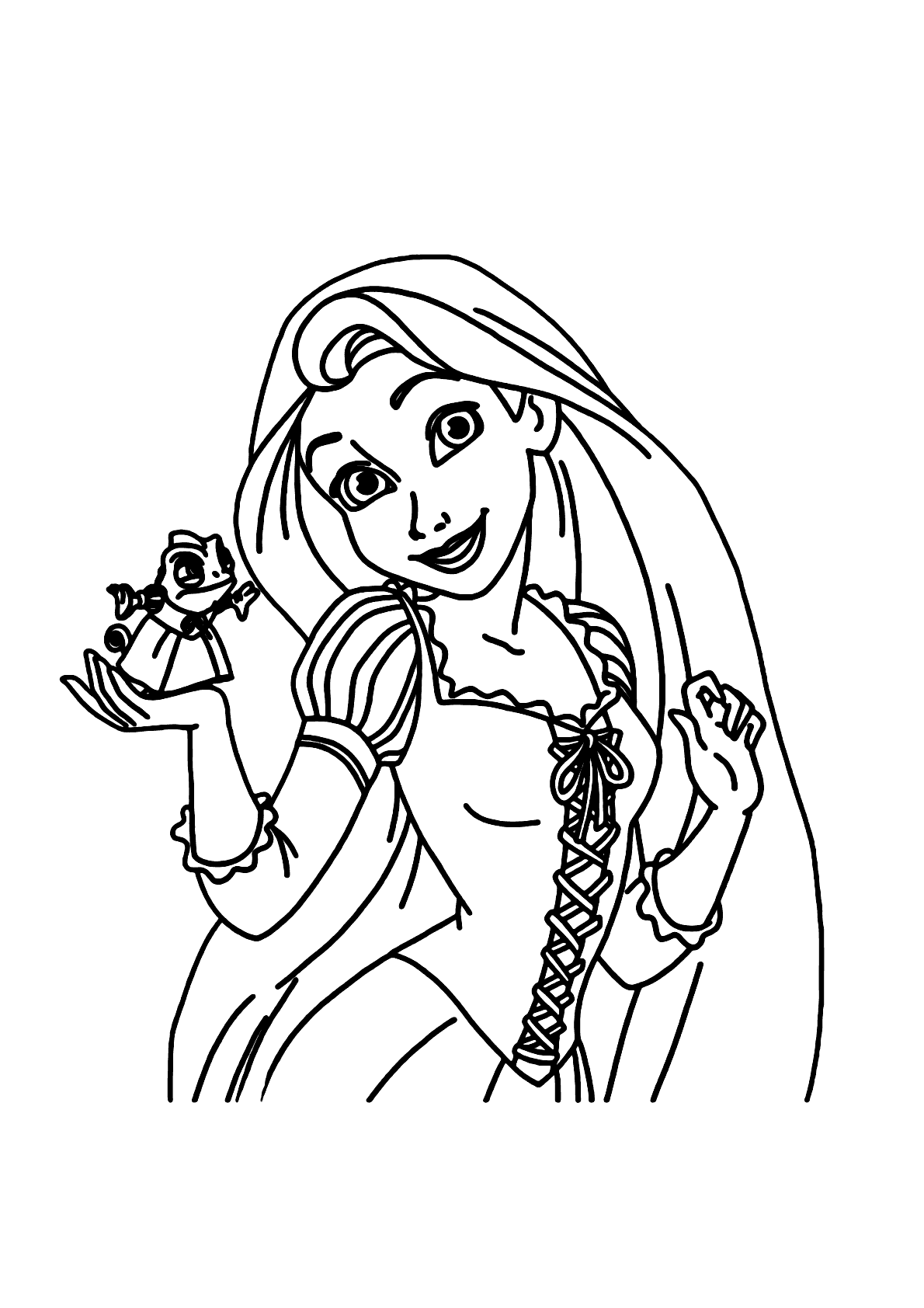 Desenhos da Rapunzel - Modelos para Colorir