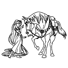 rapunzel para colorir cavalo