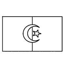 bandeiras para colorir argelia