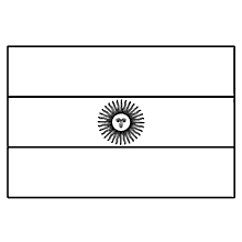 bandeiras para colorir argentina