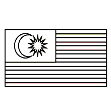 bandeiras para colorir malasia