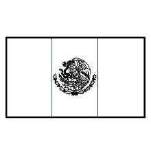 bandeiras para colorir mexico