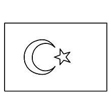 bandeiras para colorir turquia