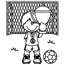 desenhos de futebol para colorir campeao