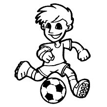 desenhos de futebol para colorir menino