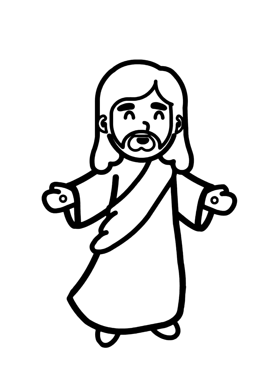 Jesus para colorir - Imprimir Desenhos